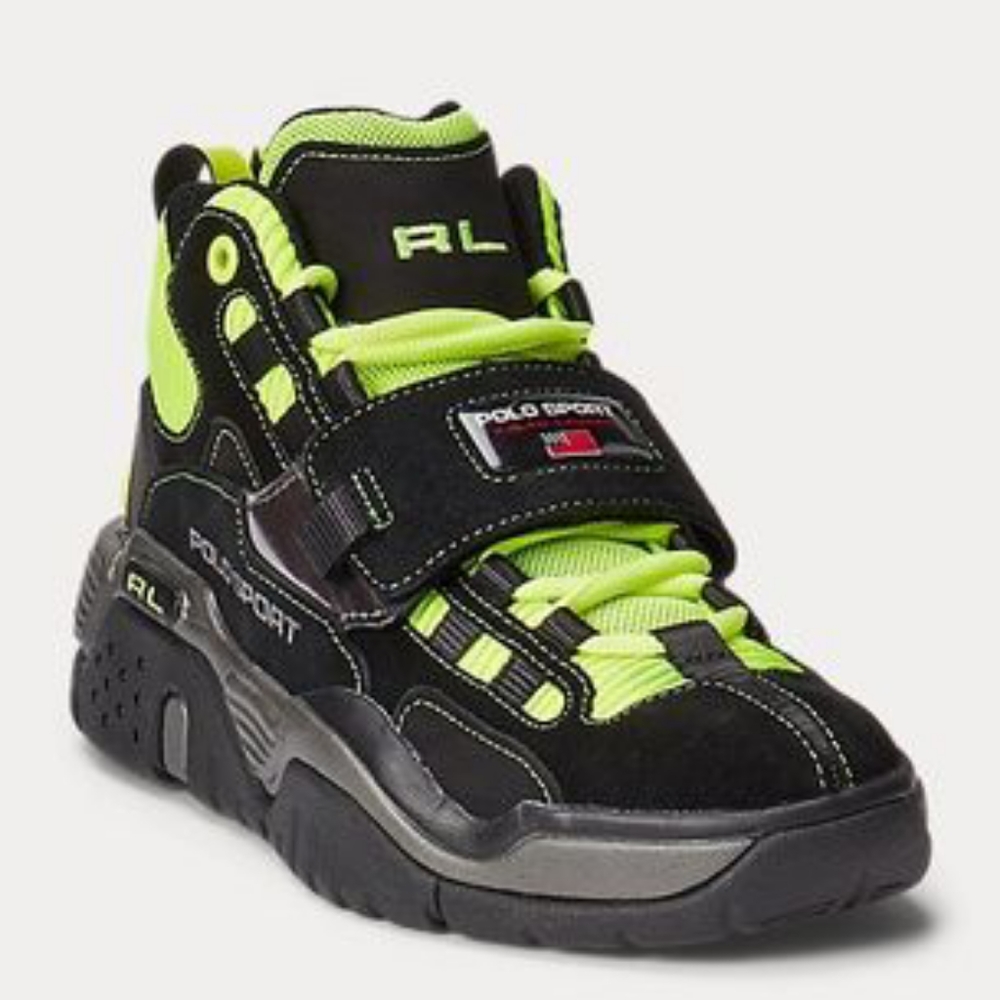 NIB Men's Polo Sport PS100 Suede Leather High-Top Sneakers